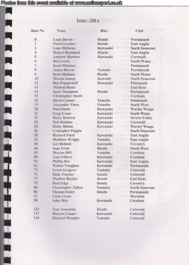 Event programme page